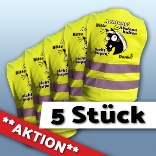 AKTION 5x Warnweste ACHTUNG (S)
